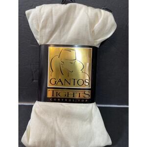 Gantos Tights Control Top Womens Vintage Tights Vanilla Size C NEW